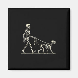 Aimant Skeleton Et Chien Lazy Costume Halloween Drôle Sku