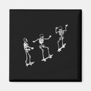 Aimant Skeleton Fun Skateboard Halloween Skateboard Sk