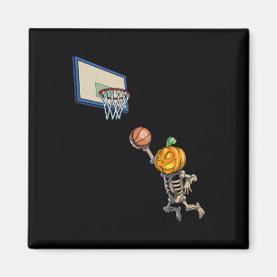 Aimant Skeleton Halloween Hommes garçons Basketball