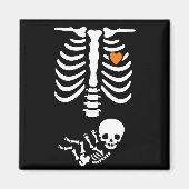 Aimant Skeleton Halloween Maternity Funny Pregnancy 2025 (Devant)