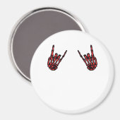 Aimant Skeleton Hand Heart Roll & Red Classic (Recto/Verso)