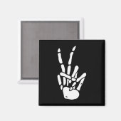 Aimant Skeleton Hand Peace Sign Bone (Recto/Verso)