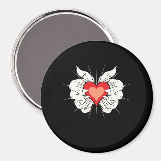 Aimant Skeleton Hands Heart Classic (Recto/Verso)