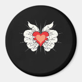 Aimant Skeleton Hands Heart Classic (Devant)