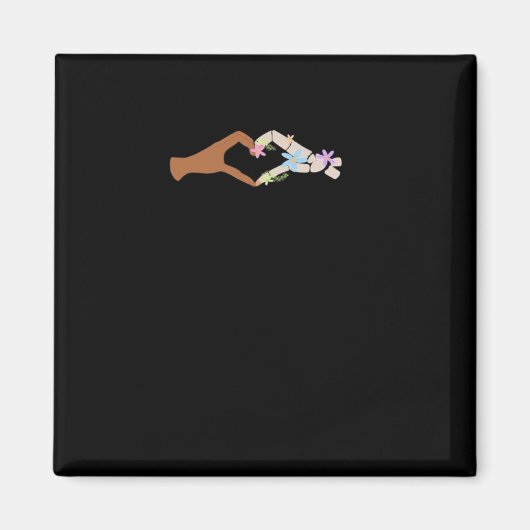 Aimant Skeleton Hands Heart Show Basic (Devant)