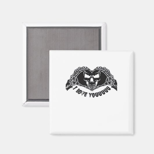 Aimant Skeleton Hands Skull, Halloween Design Pour Backgr (Recto/Verso)