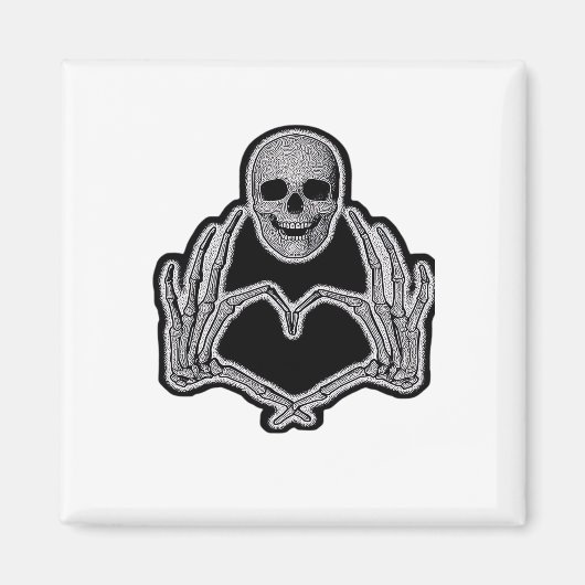 Aimant Skeleton Heart Hands Classic (Devant)