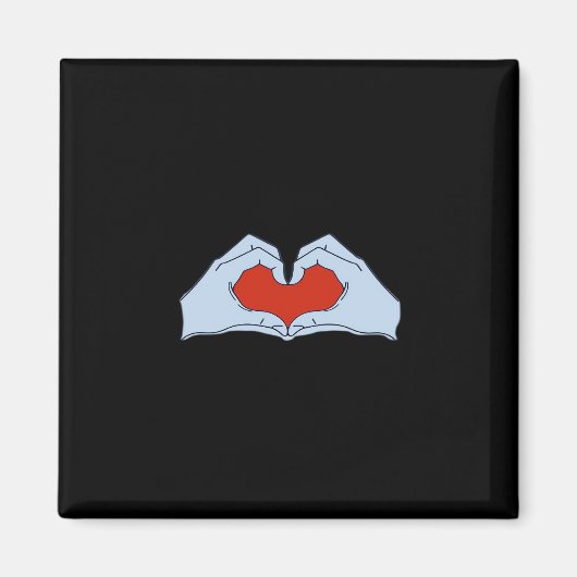 Aimant Skeleton Heart Hands Classic & Basic Halloween (Devant)
