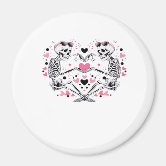 Aimant Skeleton Heart Mains Classique Viral (Devant)