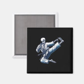 Aimant Skeleton Karate Kick Martial Arts Kickboxing Mixed (Recto/Verso)