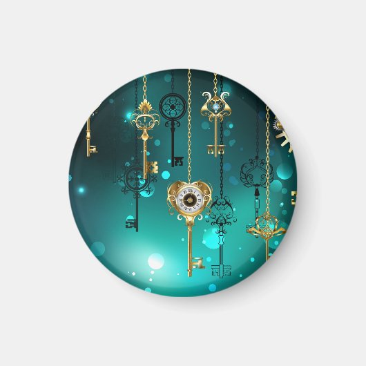 Aimant Skeleton Keys on Green Background (Devant)