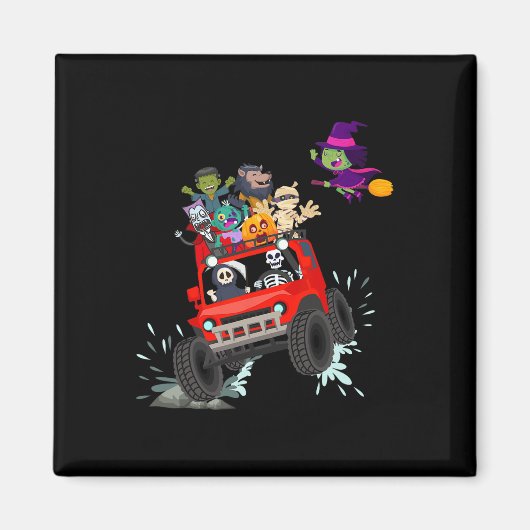 Aimant Skeleton maman Vampire Zombie équitation Monster C (Devant)