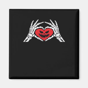 Aimant Skeleton Met Un Coeur Halloween Éffrayant