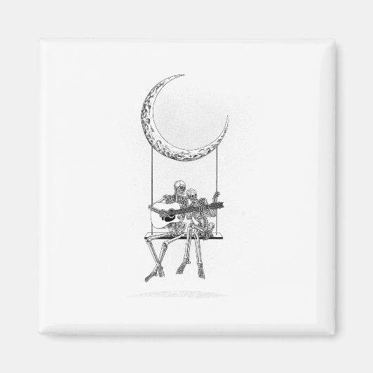 Aimant Skeleton Moon Band Tee - shirts - Rock And Roll Co (Devant)