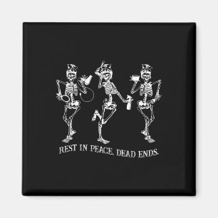 Aimant Skeleton Peace Dead met fin à Halloween coiffeur