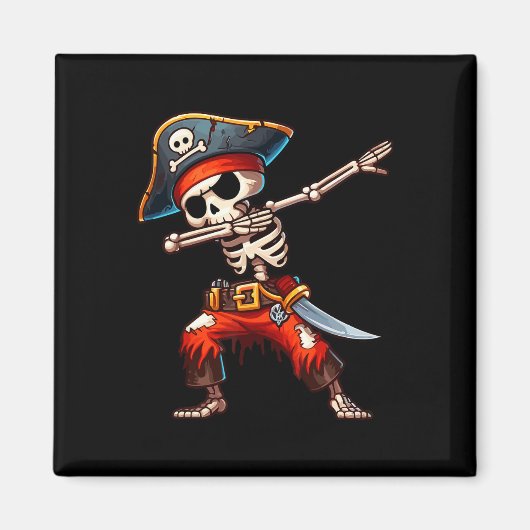 Aimant Skeleton Pirate Halloween Enfants Pirate (Devant)