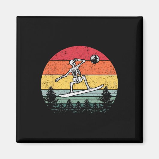 Aimant Skeleton Snowboard Snowboard Moon Snowboard - (Devant)