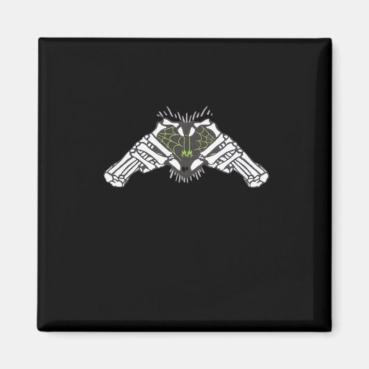 Aimant Skeleton Spider Heart (Devant)