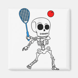 Aimant Skeleton Squash Jeu Halloween Raquette Joueur Faci