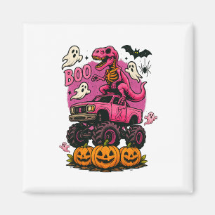 Aimant Skeleton T Rex Dinosaur Monster Truck Citrouille B