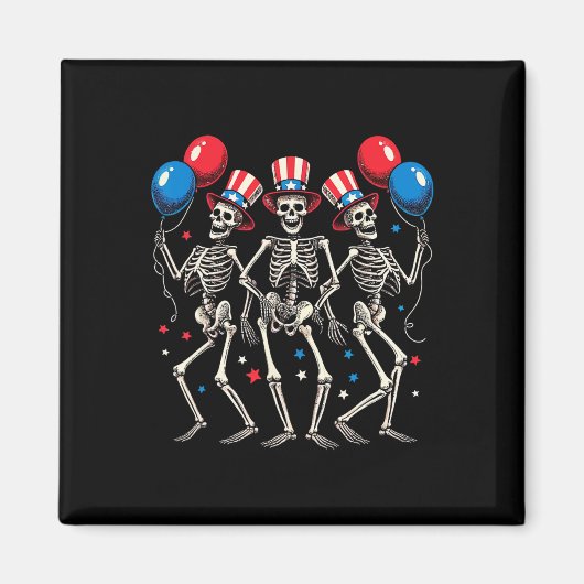 Aimant Skeletons 4 juillet Funky Independence Day 2 (Devant)