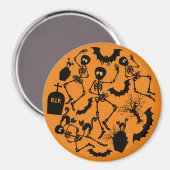 Aimant Skeletons d'Halloween Macabre Dance (Recto/Verso)