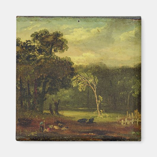 Aimant Sketch from Nature in Sion Park, 1819 (oil on card (Devant)