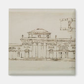 Aimant Sketched design for a domed building (pen & ink) (Devant)