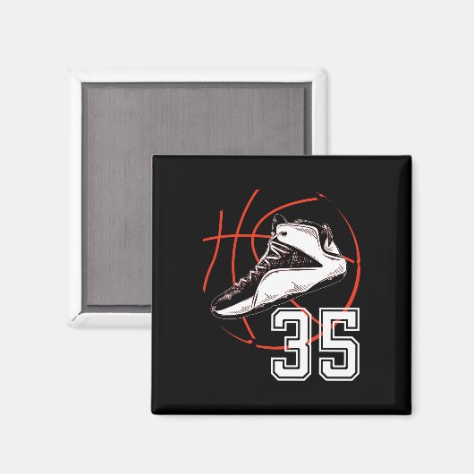 Aimant Sketll Chaussures 35e Anniversaire cadeau de fête (Recto/Verso)