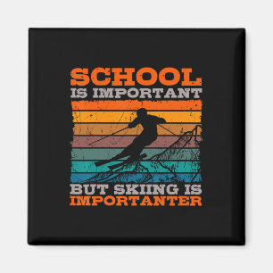 Aimant Ski alpin Retro École Vintage Slope ski alpin Ski