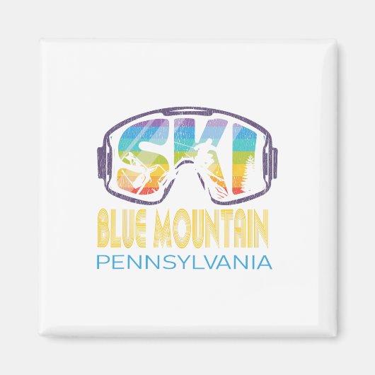 Aimant Ski Blue Mountain Pennsylvania Ski Vacances (Devant)