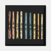 Aimant Ski - Collection de planches à ski (Devant)