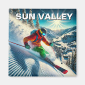 Aimant Ski de Sun Valley Idaho (Devant)