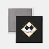 Aimant Ski drôle extrêmement difficile double diamant noi (Recto/Verso)