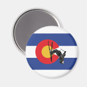 Aimant Ski du Colorado (Recto/Verso)