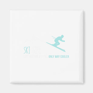 Aimant Ski Girl Like A Regular Girl Funny Mignonne Ski D'