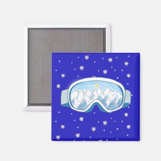 Aimant Ski Goggers Snowflake Dance (Recto/Verso)