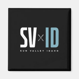 Aimant Ski Graphique Sun Valley Idaho