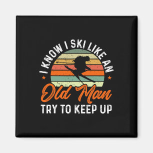 Aimant Ski Je Sais Que Je Skie Comme Un Vieux Homme Essai