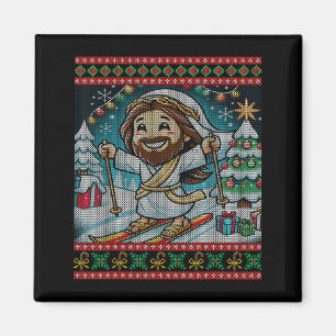Aimant Ski Jésus Joyeux Anniversaire Foi Chrétienne Noël