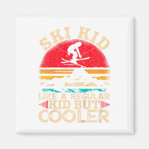 Aimant Ski Kid Comme Un Enfant Régulier Mais Glacière Ski