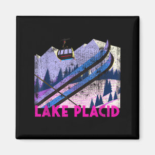 Aimant Ski lac placid - ski lac placid vintage