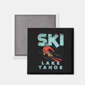 Aimant Ski Lake Tahoe (Recto/Verso)