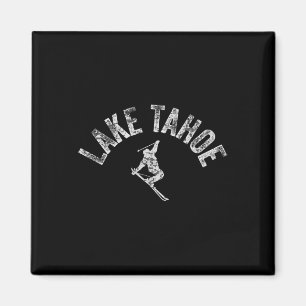 Aimant Ski Lake Tahoe Ca Ski alpin Ski vintage Tahoe Ca