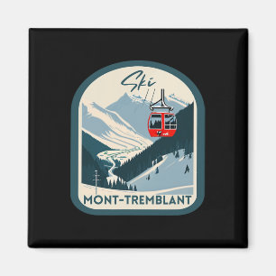 Aimant Ski Mont-tremblant Rétro Style Vintage Mont-trembl
