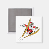 Aimant Ski Père Noël (Recto/Verso)