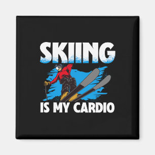 Aimant Ski Ski Hiver Sport Ski Est Mon Cardio