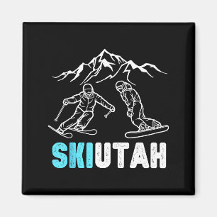 Aimant Ski utah ski snowboard vacances souvenir
