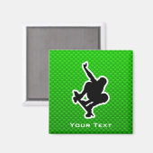 Aimant Ski Vert (Recto/Verso)