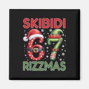Aimant Skibidi Rizzmas 67 Noël Six Sept Xmas Drôle 